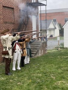SAR shooting the muskets